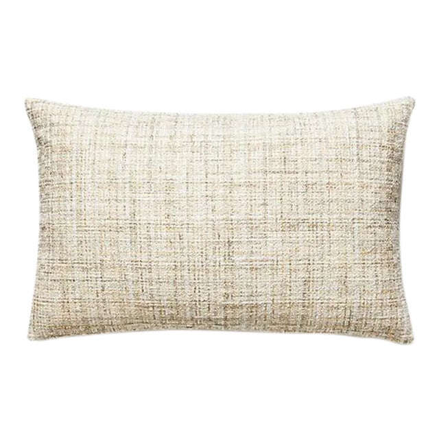 The House of Scalamandré Faye Lumbar Pillow, Travertine For Sale