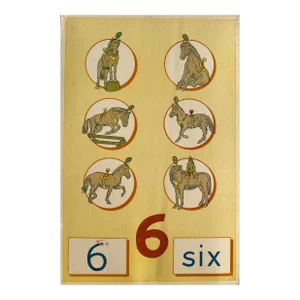 1960s Number 6 Counting Horses Print
