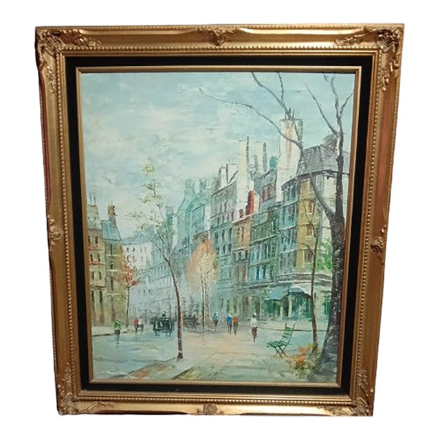 B. Boston School Original Pariscape Painting 1910 For Sale