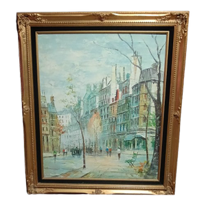 B. Boston School Original Pariscape Painting 1910