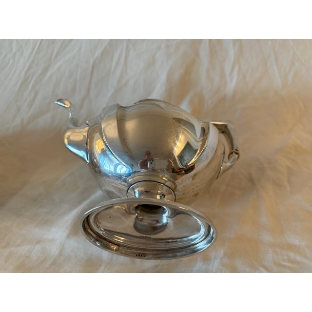 Early 20th Century Gorham Plymouth Sterling Silver 4-Piece Tea Set – 1566g For Sale - Image 11 of 12