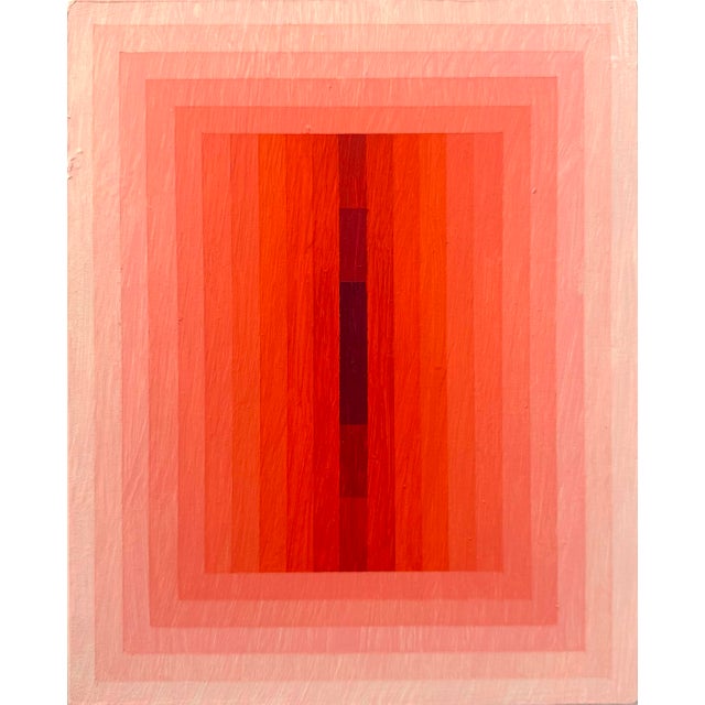 2020s Contemporary Abstract Acrylic on Board "Light Consideration (Orange Dpp) 2" by Andy Harwood For Sale - Image 5 of 5