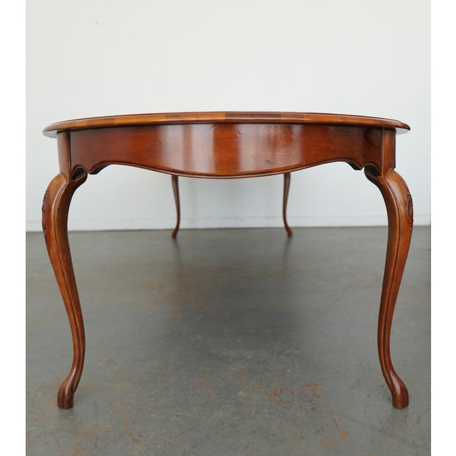 Brown Vintage Baker Furniture French Provincial Extension Dining Table For Sale - Image 8 of 17