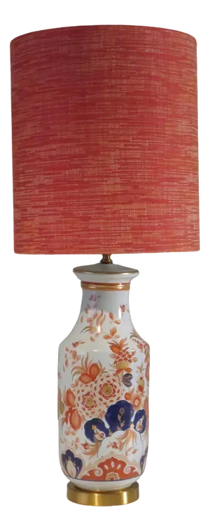 Large Mid-Century Ceramic Table Lamp with Imari Inspired Motif, 1960s