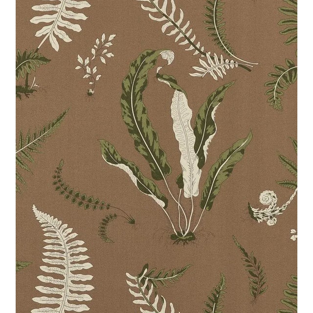 Traditional Sample - The House of Scalamandré Elsie De Wolfe - Outdoor Fabric, Greens on Brown For Sale - Image 3 of 3