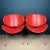 Red Set of Red Lounge Chairs, Italy, 1990s For Sale - Image 8 of 13