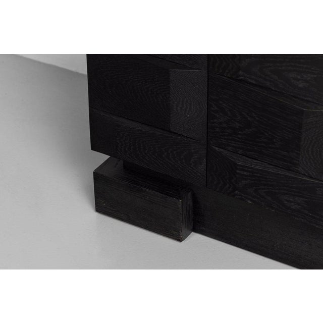 Graphic Sideboard in Black from Maison Aurora, Belgium, 1975 For Sale - Image 10 of 18