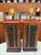 Exquisite pair of red and gold gilt wood chinoiserie table lamps. Made from an original suanpan/ abacus tool used for...