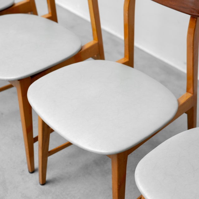 Rectangular Dining Table and Chairs in Wood, 1960s, Set of 7 For Sale - Image 13 of 15