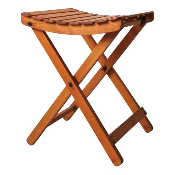 Mid-Century Modern Belgian Foldable Stool, 1950s For Sale