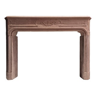 French Mantelpiece in Pink Porphyry Stone, 1700s For Sale