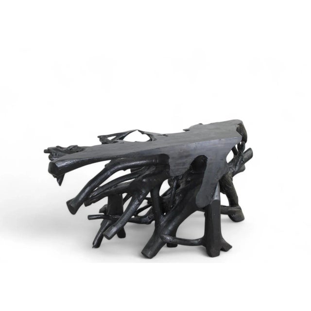 Black Teak Root Console Table For Sale - Image 4 of 7