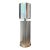 Mid 20th Century Small Modernist Aluminum Cylinder Reed Table Lamp For Sale
