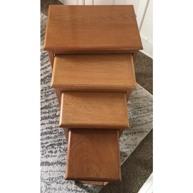 Mid 20th Century George Zee of Hong Kong Nesting Tables - Set of 4 For Sale - Image 12 of 13