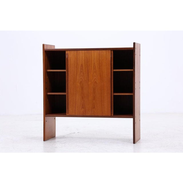 1960s Vintage Teak Chest of Drawers with Sliding Doors, 1960s For Sale - Image 5 of 14