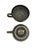 Ceramic Vietnamese Dual-Glaze Stoneware Ceramic Coffee Cups and Saucers With Spiral Motif - Set of 4 For Sale - Image 7 of 8