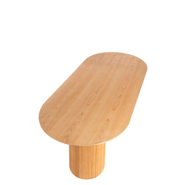 Contemporary Balmain Fluted Oval Dining Table For Sale - Image 3 of 3