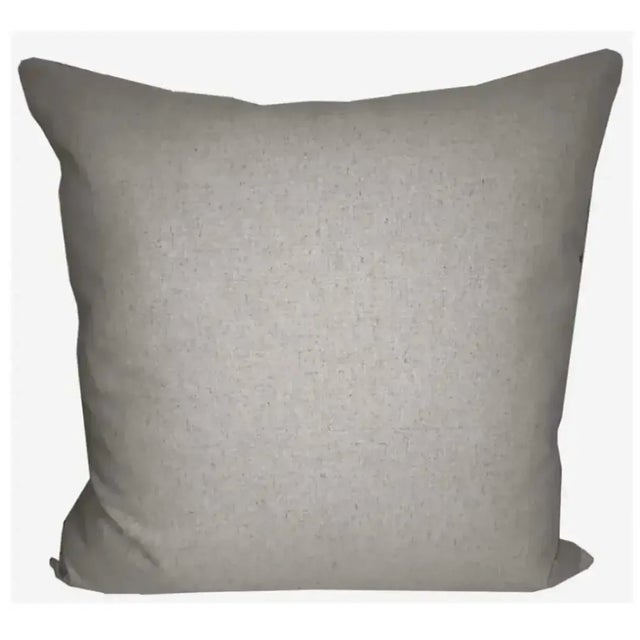 Silk Velvet Navy Blue and Cream Euro Pillow Solid Linen/Cotton for reverse Pillow has a hidden zipper for closure A high...