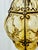 Vintage Mid Century Era Murano Caged Glass Pendant Lantern Attributed to Seguso, Amber Glass For Sale In Raleigh - Image 6 of 9