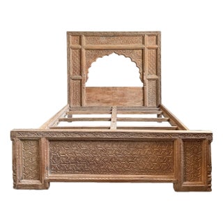 Cal King Carved Ahora Arch Bed Frame For Sale
