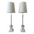 Thomas O'Brien Visual Comfort Brett Buffet Lamps, White Marble, Hand Rubbed Brass - Set of 2 For Sale