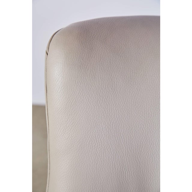 Pair of Brazilian Caviuna Wood and Gray Leather Armchairs, Circa 1960 For Sale In Nashville - Image 6 of 7