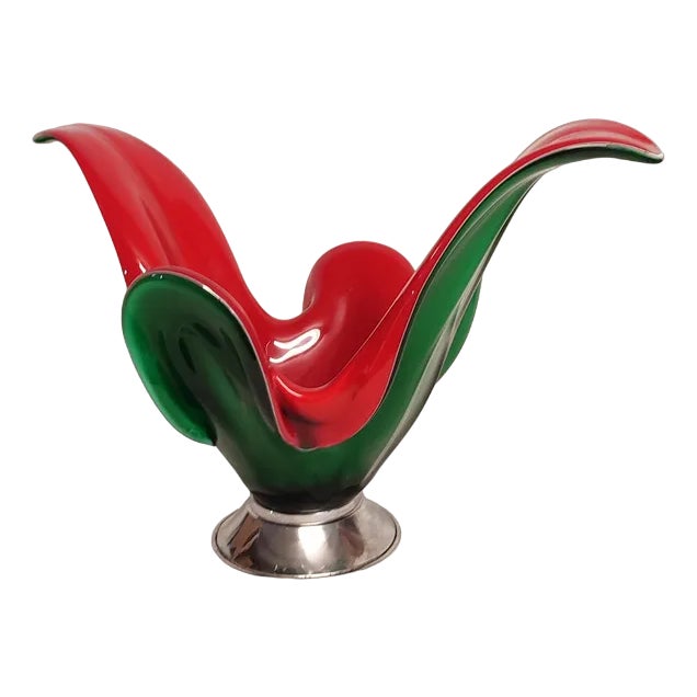 Vintage Italian Crystal Centerpiece, 1970s For Sale