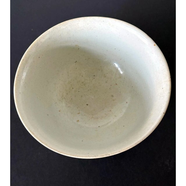Antique Large Korean Ceramic White Bowl Joseon Dynasty For Sale - Image 11 of 12