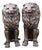 Bronze Lion Gatekeeper Statues Guard Casting Lions, Set of 2 For Sale