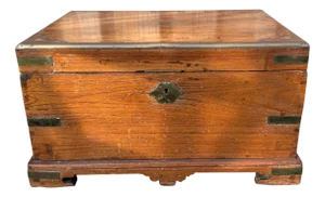 Chest in Wood and Brass