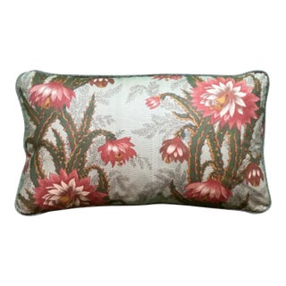 Brunschwig Vingtage Hermitage Tropique Decorative Pillow With Down Feather Insert For Sale