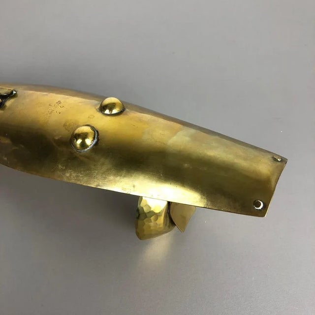 Brutalist Brass Wall Candleholder from Emil Funk KG, Germany, 1950s For Sale - Image 11 of 16