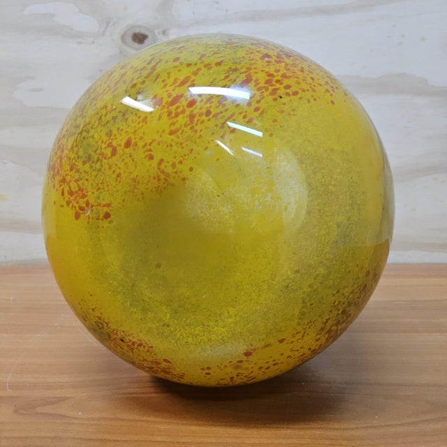 Mouth-Blown Studio Glass Vase in Yellow Tones attributed to Ioan Nemtoi, 2000s For Sale - Image 16 of 18