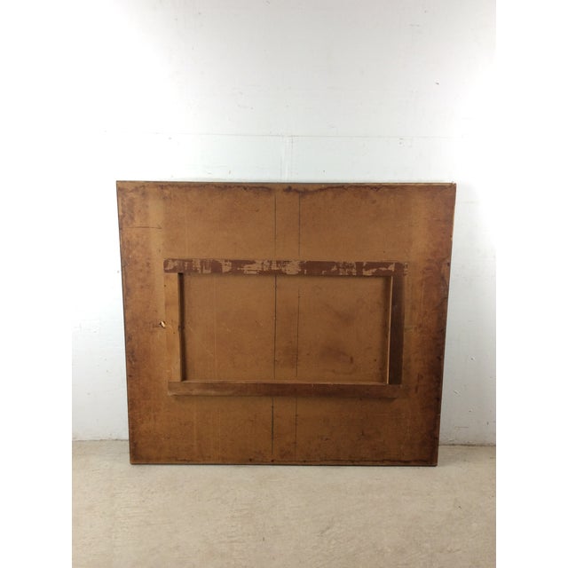 Mid Century Modern Long Rectangular Wall Mirror With Two Glass Panels and Wood Accent For Sale - Image 14 of 18