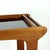 Mid-Century Modern Wooden Bar Cart with Black Opaline Glass Tops, 1960s For Sale - Image 4 of 10