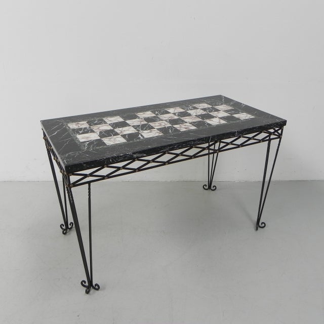 Coffee Table with Marble Inlaid Top For Sale - Image 9 of 17