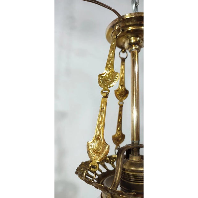 Brass Ceiling Lamp, Spain, 1950s For Sale - Image 4 of 7