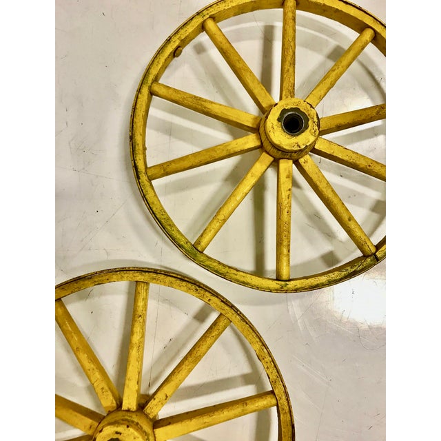 1900s Folk Art Painted Wagon Wheels a Pair Chairish