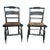 Mid 20th Century Pair Vintage Hitchcock Rush Seat Side Chairs For Sale
