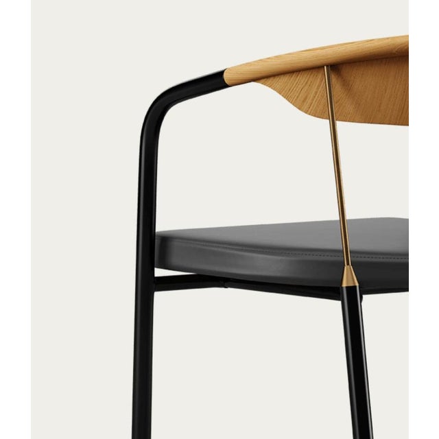 Chairman Chair in Oak with Upholstery in Black by Henrik Tengler for One Collection For Sale - Image 6 of 16