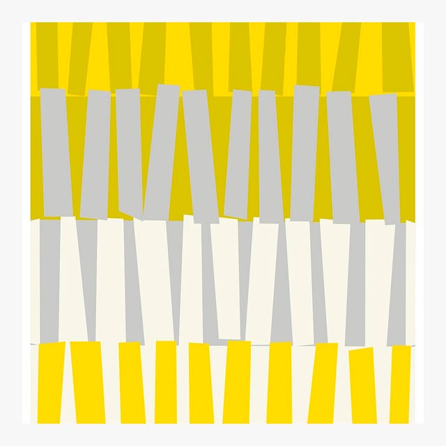 Mid-Century Modern Color Rhythm in Yellow Fine Art Print 20"x 24" by Liz Roache For Sale - Image 3 of 6