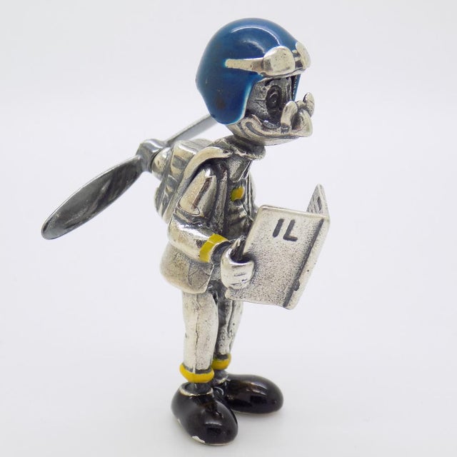 Vintage Italian Sterling Silver Gyro Gearloose Figurine, Tuscany, Italy, 1980s For Sale - Image 4 of 13