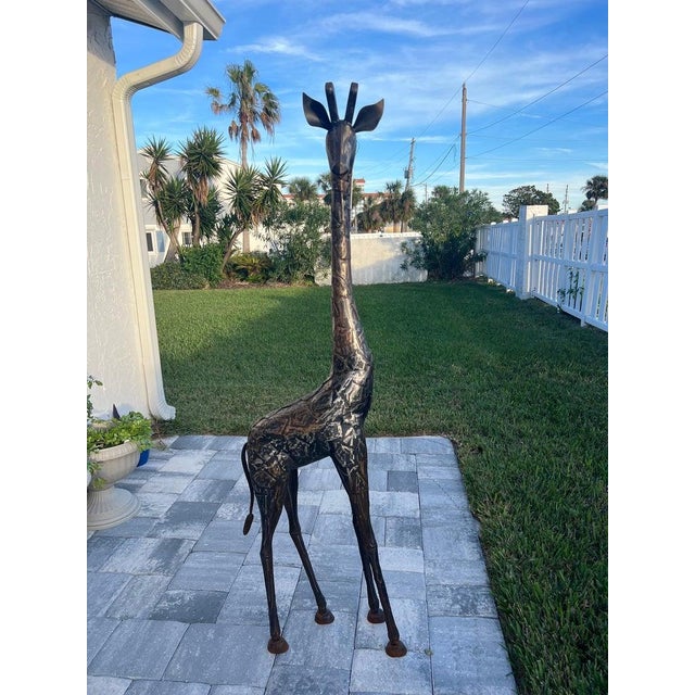 Curtis Jere Brutalist Mid Century Giraffe Statue For Sale - Image 4 of 12