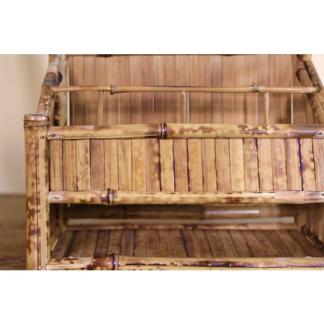 1970s Burnt Bamboo Desk Organizer or Letter Holder For Sale - Image 5 of 8