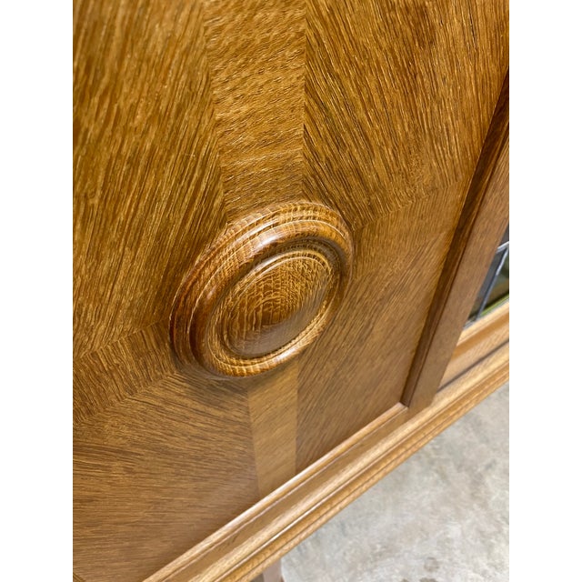 1970s Danish Scandinavian Oak Tall Cabinet or Sideboard For Sale - Image 5 of 11