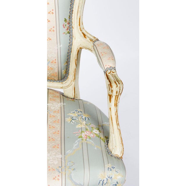 Set of Louis Revival French Painted Armchairs, 19th Century For Sale - Image 12 of 18