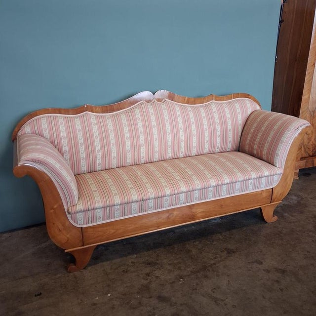 Biedermeier Cherrywood Sofa, 19th Century For Sale - Image 12 of 18