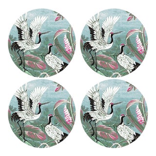 Summer Palace Pinotti, 16" Round Pebble Placemats, Set of 4 For Sale