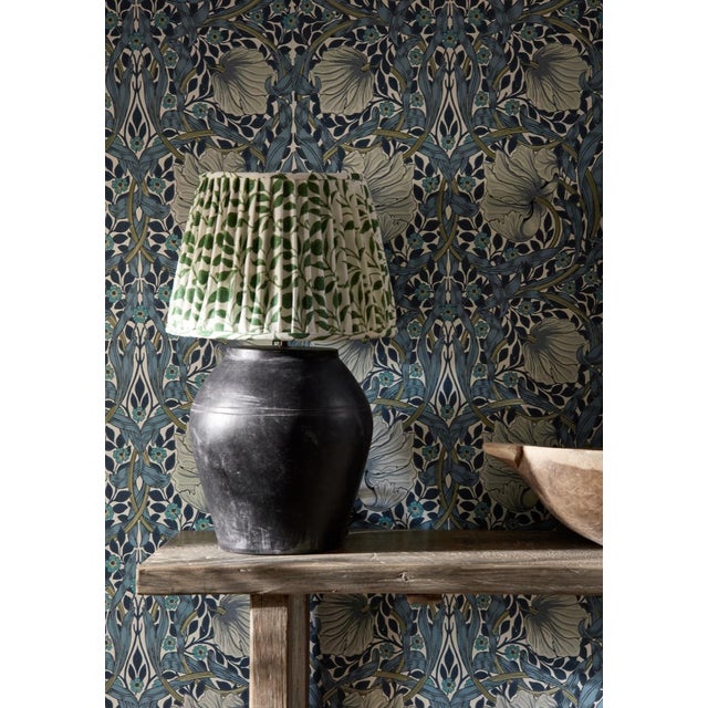 English Morris & Co Pimpernel Wallpaper in Cobalt/Mineral For Sale - Image 3 of 3