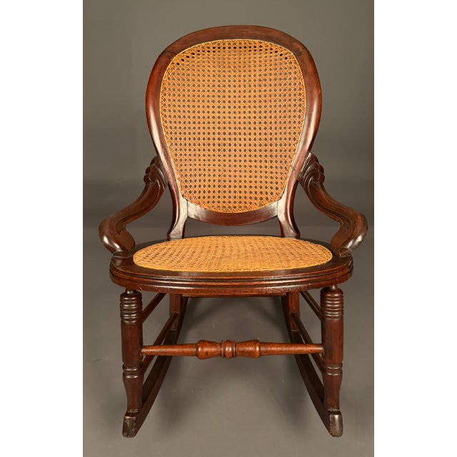 American Victorian Walnut Cane Side Chair (Circa 1880) For Sale In Indianapolis - Image 6 of 13